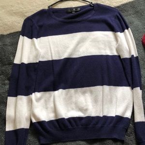 Blue an white striped shirt